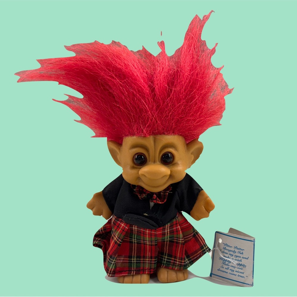 2/$30 🛍️ Vintage Russ Troll Doll – Forest Troll J. TROLL with hanging tag